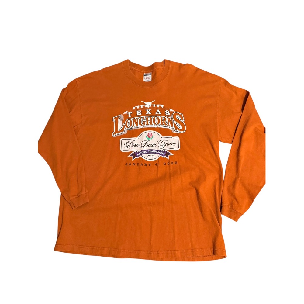 Jerzees Texas Longhorns 2006 Rose Bowl National Championship Orange Shirt XL